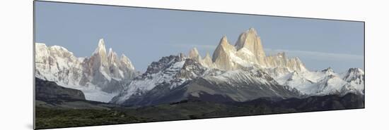 Low Angle View of Mountains, Mt Fitzroy, Cerro Torre, Argentine Glaciers National Park-null-Mounted Photographic Print