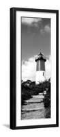 Low Angle View of Nauset Lighthouse, Nauset Beach, Eastham, Cape Cod, Barnstable County-null-Framed Photographic Print