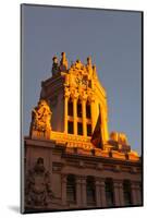 Low angle view of Post office building, Palace of Communication, Plaza De Cibeles, Madrid, Spain-null-Mounted Photographic Print