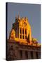 Low angle view of Post office building, Palace of Communication, Plaza De Cibeles, Madrid, Spain-null-Stretched Canvas