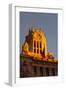 Low angle view of Post office building, Palace of Communication, Plaza De Cibeles, Madrid, Spain-null-Framed Photographic Print