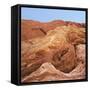Low angle view of rock formations, Utah, USA-null-Framed Stretched Canvas