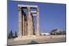 Low Angle View of Ruins of Columns of a Temple, Temple of Olympian Zeus, Athens, Attica, Greece-null-Mounted Giclee Print