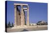 Low Angle View of Ruins of Columns of a Temple, Temple of Olympian Zeus, Athens, Attica, Greece-null-Stretched Canvas