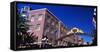 Low angle view of sign, Gaslamp Quarter, San Diego, California, USA-null-Framed Stretched Canvas