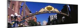 Low angle view of sign, Gaslamp Quarter, San Diego, California, USA-null-Mounted Photographic Print