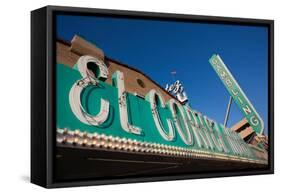 Low Angle View of Sign of El Cortez Hotel and Casino, Fremont Street, Las Vegas, Nevada, USA-null-Framed Stretched Canvas