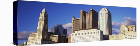 Low angle view of skyscrapers, Columbus, Ohio, USA-null-Stretched Canvas