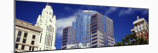 Low angle view of skyscrapers, Columbus, Ohio, USA-null-Mounted Photographic Print