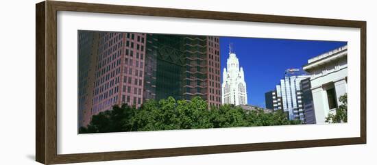 Low angle view of skyscrapers, Columbus, Ohio, USA-null-Framed Photographic Print