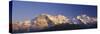 Low Angle View of Snowcapped Mountains, Bernese Oberland, Switzerland-null-Stretched Canvas