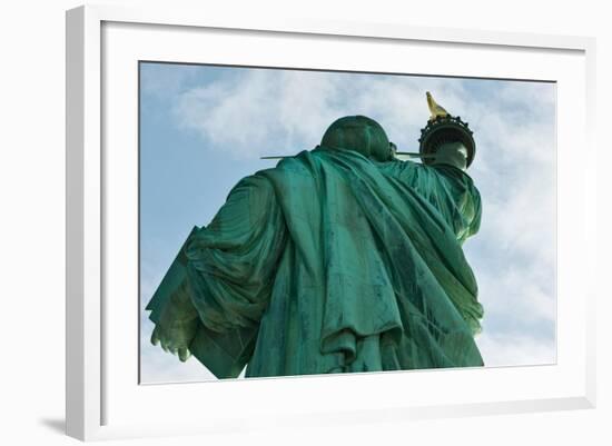 Low angle view of Statue Of Liberty, Manhattan, New York City, New York State, USA-null-Framed Photographic Print