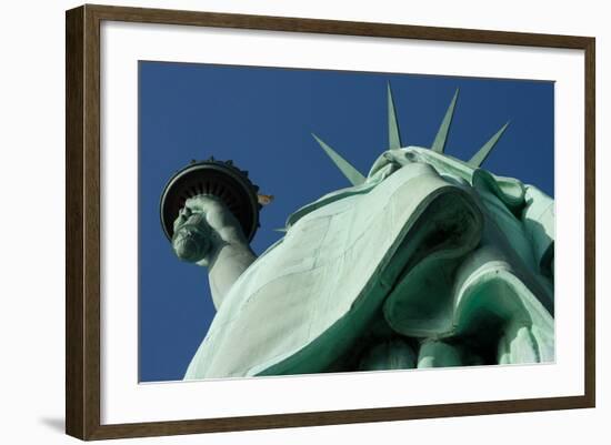 Low angle view of Statue Of Liberty, Manhattan, New York City, New York State, USA-null-Framed Photographic Print