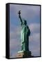 Low angle view of Statue Of Liberty, Manhattan, New York City, New York State, USA-null-Framed Stretched Canvas