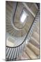 Low Angle View of Stone Staircase with Handrail, UK-David Barbour-Mounted Photo