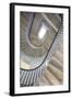 Low Angle View of Stone Staircase with Handrail, UK-David Barbour-Framed Photo