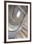 Low Angle View of Stone Staircase with Handrail, UK-David Barbour-Framed Photo