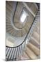 Low Angle View of Stone Staircase with Handrail, UK-David Barbour-Mounted Photo
