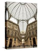 Low Angle View of the Interior of the Galleria Umberto I, Naples, Campania, Italy, Europe-Vincenzo Lombardo-Stretched Canvas