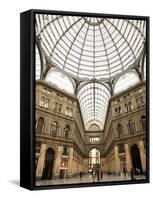 Low Angle View of the Interior of the Galleria Umberto I, Naples, Campania, Italy, Europe-Vincenzo Lombardo-Framed Stretched Canvas
