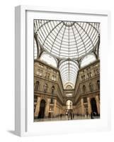 Low Angle View of the Interior of the Galleria Umberto I, Naples, Campania, Italy, Europe-Vincenzo Lombardo-Framed Photographic Print