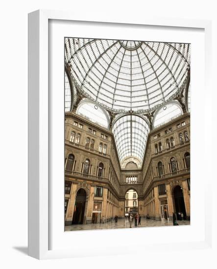 Low Angle View of the Interior of the Galleria Umberto I, Naples, Campania, Italy, Europe-Vincenzo Lombardo-Framed Photographic Print