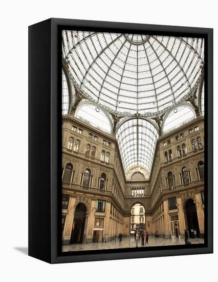 Low Angle View of the Interior of the Galleria Umberto I, Naples, Campania, Italy, Europe-Vincenzo Lombardo-Framed Stretched Canvas