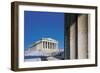 Low Angle View of the Old Ruins of a Temple, Parthenon, Acropolis, Athens, Greece-null-Framed Giclee Print