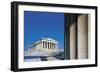 Low Angle View of the Old Ruins of a Temple, Parthenon, Acropolis, Athens, Greece-null-Framed Giclee Print