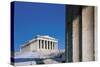 Low Angle View of the Old Ruins of a Temple, Parthenon, Acropolis, Athens, Greece-null-Stretched Canvas