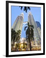 Low Angle View of the Petronas Twin Towers, Kuala Lumpur, Malaysia, Southeast Asia, Asia-Gavin Hellier-Framed Photographic Print