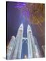 Low Angle View of the Petronas Twin Towers, Kuala Lumpur, Malaysia, Southeast Asia, Asia-Gavin Hellier-Stretched Canvas