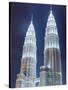 Low Angle View of the Petronas Twin Towers, Kuala Lumpur, Malaysia, Southeast Asia, Asia-Gavin Hellier-Stretched Canvas