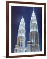 Low Angle View of the Petronas Twin Towers, Kuala Lumpur, Malaysia, Southeast Asia, Asia-Gavin Hellier-Framed Photographic Print