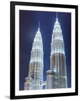 Low Angle View of the Petronas Twin Towers, Kuala Lumpur, Malaysia, Southeast Asia, Asia-Gavin Hellier-Framed Photographic Print