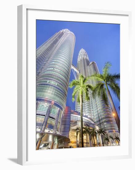 Low Angle View of the Petronas Twin Towers, Kuala Lumpur, Malaysia-Gavin Hellier-Framed Photographic Print