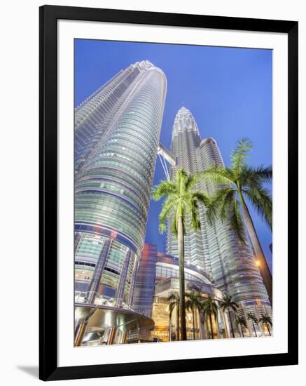 Low Angle View of the Petronas Twin Towers, Kuala Lumpur, Malaysia-Gavin Hellier-Framed Photographic Print