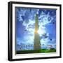 Low Angle View of the Washington Monument, the Mall, Washington Dc, USA-null-Framed Premium Photographic Print