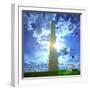 Low Angle View of the Washington Monument, the Mall, Washington Dc, USA-null-Framed Premium Photographic Print