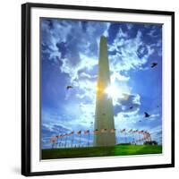 Low Angle View of the Washington Monument, the Mall, Washington Dc, USA-null-Framed Photographic Print