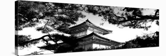 Low Angle View of Trees in Front of a Temple, Kinkaku-Ji Temple, Kyoto City, Kyoto Prefecture-null-Stretched Canvas