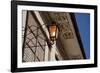 Low angle view of vintage lantern on wall, Vigan, Ilocos Sur, Philippines-null-Framed Photographic Print