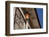 Low angle view of vintage lantern on wall, Vigan, Ilocos Sur, Philippines-null-Framed Photographic Print