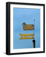 Low angle view of weather vane-null-Framed Photographic Print