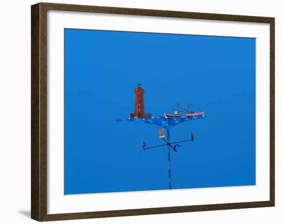 Low angle view of weather vane-null-Framed Photographic Print