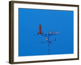 Low angle view of weather vane-null-Framed Photographic Print