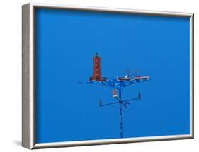 Low angle view of weather vane-null-Framed Photographic Print