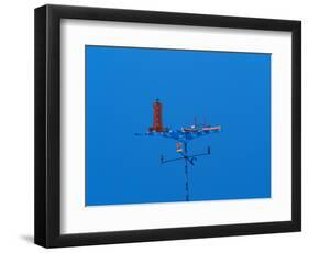 Low angle view of weather vane-null-Framed Photographic Print