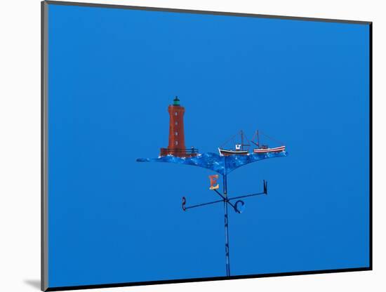 Low angle view of weather vane-null-Mounted Photographic Print