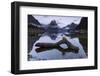 Low cloud below Mitre Peak, Milford Sound, Fiordland National Park, South Island, New Zealand-Ed Rhodes-Framed Photographic Print